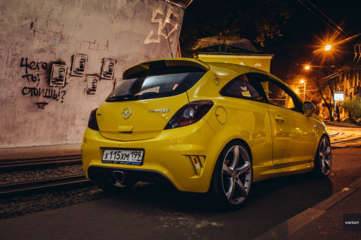 Opel Corsa OPC, Ночная Встреча, фотограф Денис Клюев